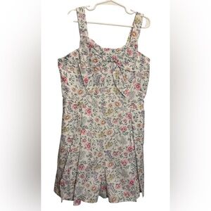 NEW Janie and Jack Floral Bow Sleeveless Cotton Lined Shorts Romper